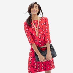 The Limited red leopard printed shift dress